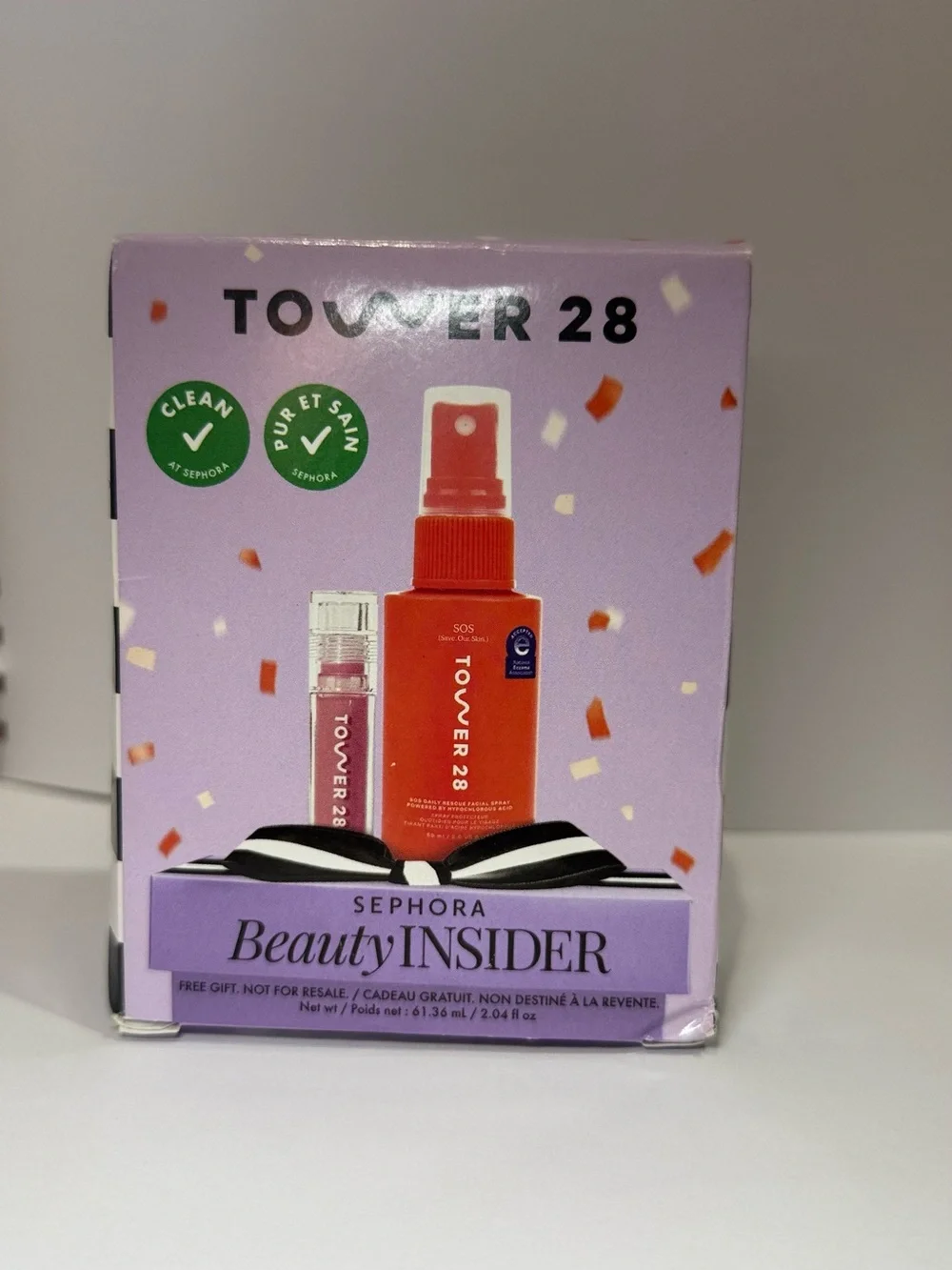 Tower 28 SOS Facial Spray & Lip Gloss Set - Red